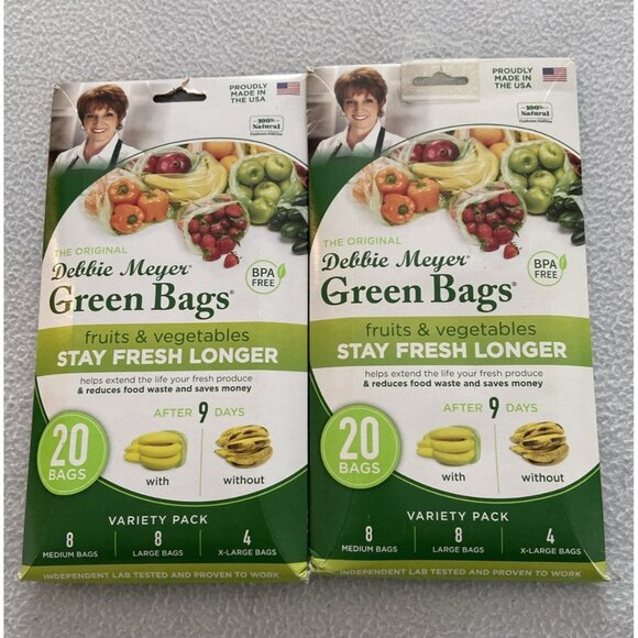 Debbie Meyer Green Bags 40-Pack (16M, 16L, 8XL), Green NEW NWT - Picture 1 of 3